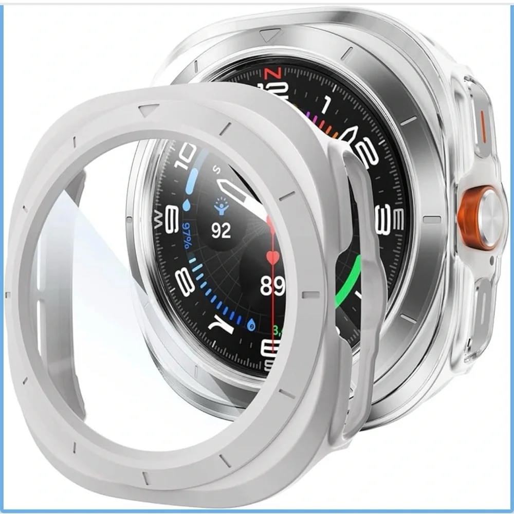 NWT CHANCHY 2 Pack Hard PC Case Samsung Galaxy Watch Ultra Case 47mm
